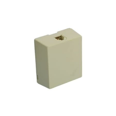 Leviton 1-PORT SURFACE MOUNT LOADED, 4W6P SCREW TYPE 625A2, WITH COVER IVORY 105646